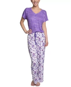 Hanes Plus Size Relaxed Butter-Knit Short Sleeve Pajama Set 19 Hanes Plus Size Relaxed Butter-Knit Short Sleeve Pajama Set -White Mark Shop 22171304 fpx