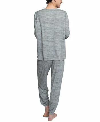 Hanes Plus Size Relaxed Butter-Knit Henley Pajama Set 2 Hanes Plus Size Relaxed Butter-Knit Henley Pajama Set - Image 2