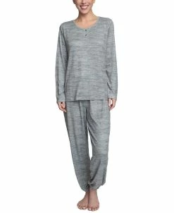 Hanes Plus Size Relaxed Butter-Knit Henley Pajama Set 13 Hanes Plus Size Relaxed Butter-Knit Henley Pajama Set -White Mark Shop 22171318 fpx