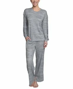 Muk Luks Women's Considered Comfort Lounge Pajama Set 13 Muk Luks Women's Considered Comfort Lounge Pajama Set -White Mark Shop 22171395 fpx