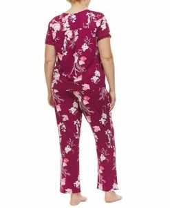Flora By Flora Nikrooz Plus Size Floral-Print Pajama Set 12 Flora By Flora Nikrooz Plus Size Floral-Print Pajama Set -White Mark Shop 22223474 fpx