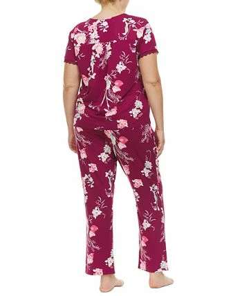 Flora By Flora Nikrooz Plus Size Floral-Print Pajama Set 5 Flora By Flora Nikrooz Plus Size Floral-Print Pajama Set - Image 5