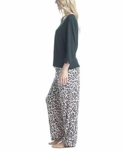 Muk Luks Plus Size 3/4 Sleeve Top & Boot-Cut Pajama Pants Set 11 Muk Luks Plus Size 3/4 Sleeve Top & Boot-Cut Pajama Pants Set -White Mark Shop 22224216 fpx