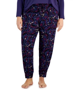 Alfani Plus Size Printed Jogger Pajama Pants, Created For Macy's 6 Alfani Plus Size Printed Jogger Pajama Pants, Created For Macy's -White Mark Shop 22292196 fpx