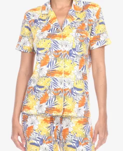 White Mark Omen's 2 Piece Tropical Print Pajama Set 11 White Mark Omen's 2 Piece Tropical Print Pajama Set -White Mark Shop 22300953 fpx