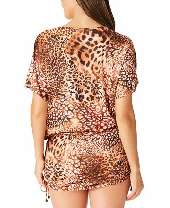 Bar III Women's Glam Cheetah Adjustable-Side Cover-Up Caftan, Created For Macy's 2 Bar III Women's Glam Cheetah Adjustable-Side Cover-Up Caftan, Created For Macy's - Image 2