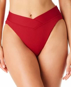 Bar III Women's Ribbed Bikini Bottoms, Created For Macy's