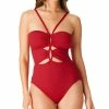 Bar III Women's Ribbed Front-Cutout Swimsuit, Created For Macy's