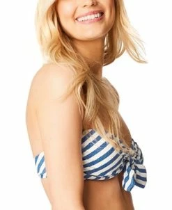 Jessica Simpson Women's Lickity Split Tie-Front Bandeau Top -White Mark Shop 22336981 fpx