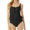 Michael Kors Women's Lace-Up Blouson Tankini Top & Bikini Bottoms