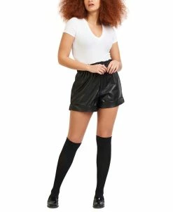 Black Tape Women's Cuffed Paperbag Shorts