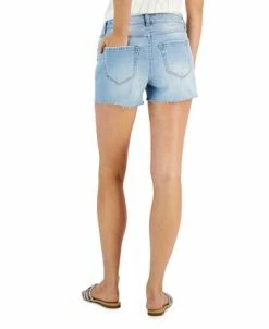 Alternative view of INC International Concepts Women's High-Rise Raw Hem Jean Shorts, Created For Macy's