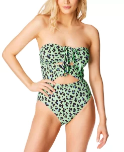 Jessica Simpson Wild Thing Ruched Keyhole Front One Piece Swimsuit 6 Jessica Simpson Wild Thing Ruched Keyhole Front One Piece Swimsuit -White Mark Shop 22408782 fpx