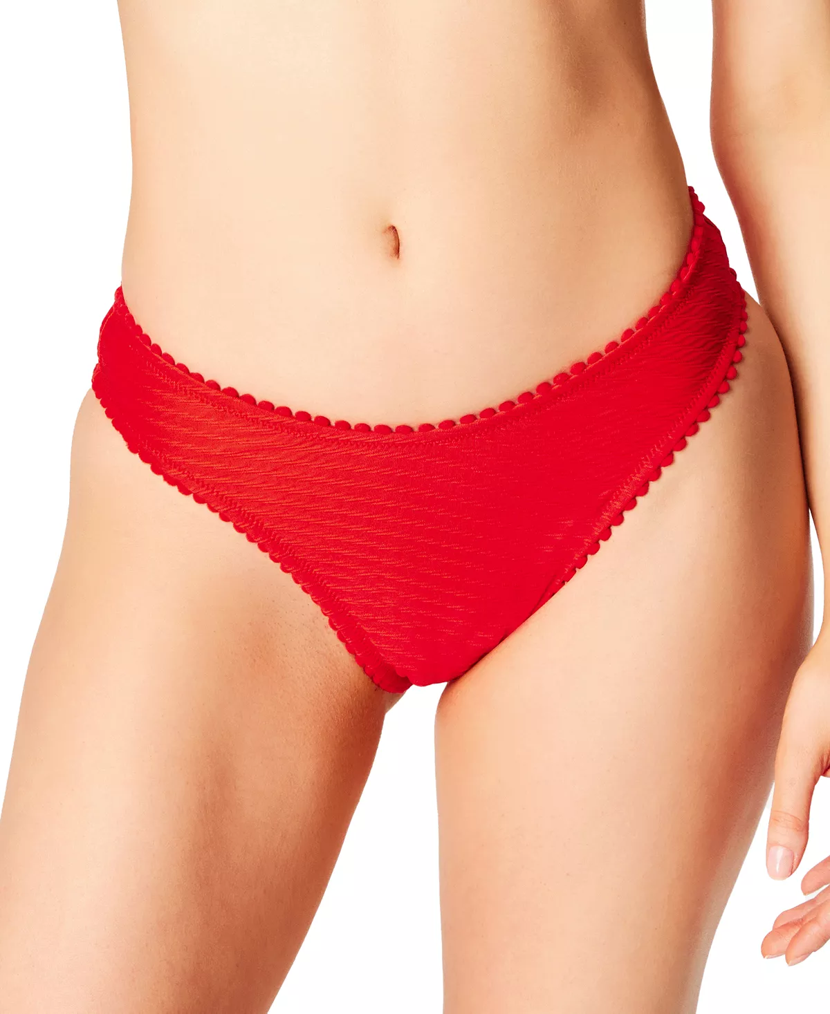 Jessica Simpson Women's Pretty In Pique High-Cut Cheeky Swim Bottoms 2 Jessica Simpson Women's Pretty In Pique High-Cut Cheeky Swim Bottoms - Image 2