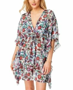 Jessica Simpson Forget Me Not Frill Side Chiffon Cover Up