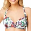 Jessica Simpson Forget Me Not Twisted Floral Bikini Top