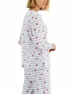 Family Pajamas Women's Hearts Striped Valentine's Day Matching Pajama Set, Created For Macy's -White Mark Shop 22410717 fpx