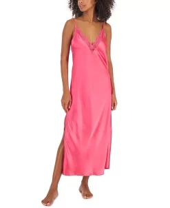 INC International Concepts Lace-Trim Long Satin Lingerie Nightgown, Created For Macy's -White Mark Shop 22425891 fpx