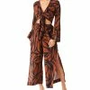 Sanctuary Women's Animal-Print Cotton Cover-Up Top & Pants