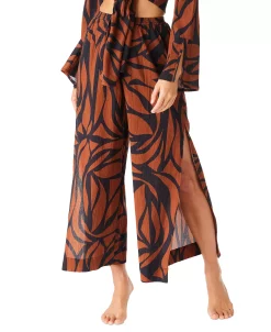 Sanctuary Women's Cotton Animal-Print Cover-Up Pants -White Mark Shop 22444593 fpx