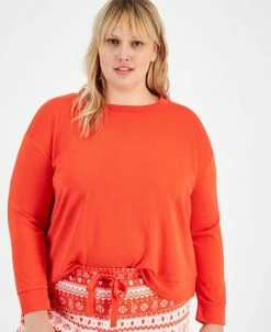 Jenni Plus Size Long Sleeve Mix It Packaged Pajama Set, Created For Macy's -White Mark Shop 22501175 fpx