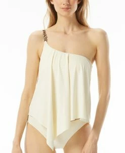 Michael Kors Women's Chain-Detail One-Shoulder Tankini