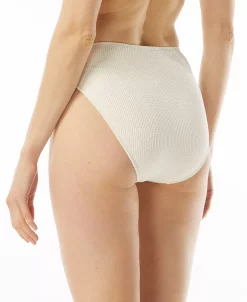 Michael Kors Women's Chain-Detail High-Leg Bikini Bottoms -White Mark Shop 22524403 fpx