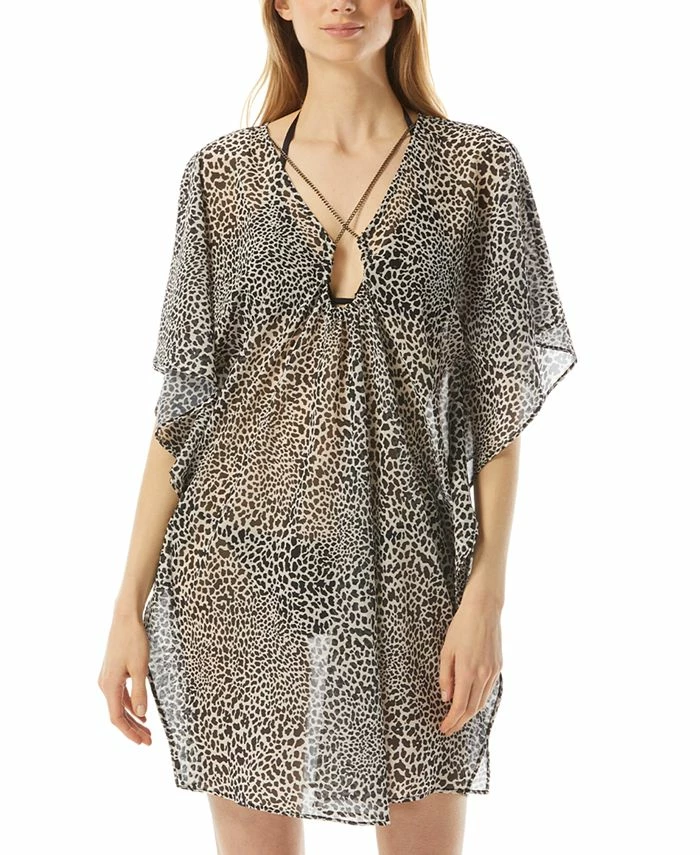Michael Kors Women's Chain-Neck Caftan Cover-Up 1 Michael Kors Women's Chain-Neck Caftan Cover-Up