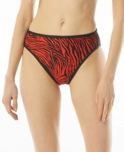 Michael Kors Women's Printed High Leg Bikini Bottoms