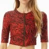 Michael Kors Women's Zip-Front Cropped Rash Guard