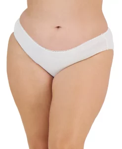 Charter Club Plus Size Pretty Cotton Bikini Underwear, Created For Macy's -White Mark Shop 22534136 fpx