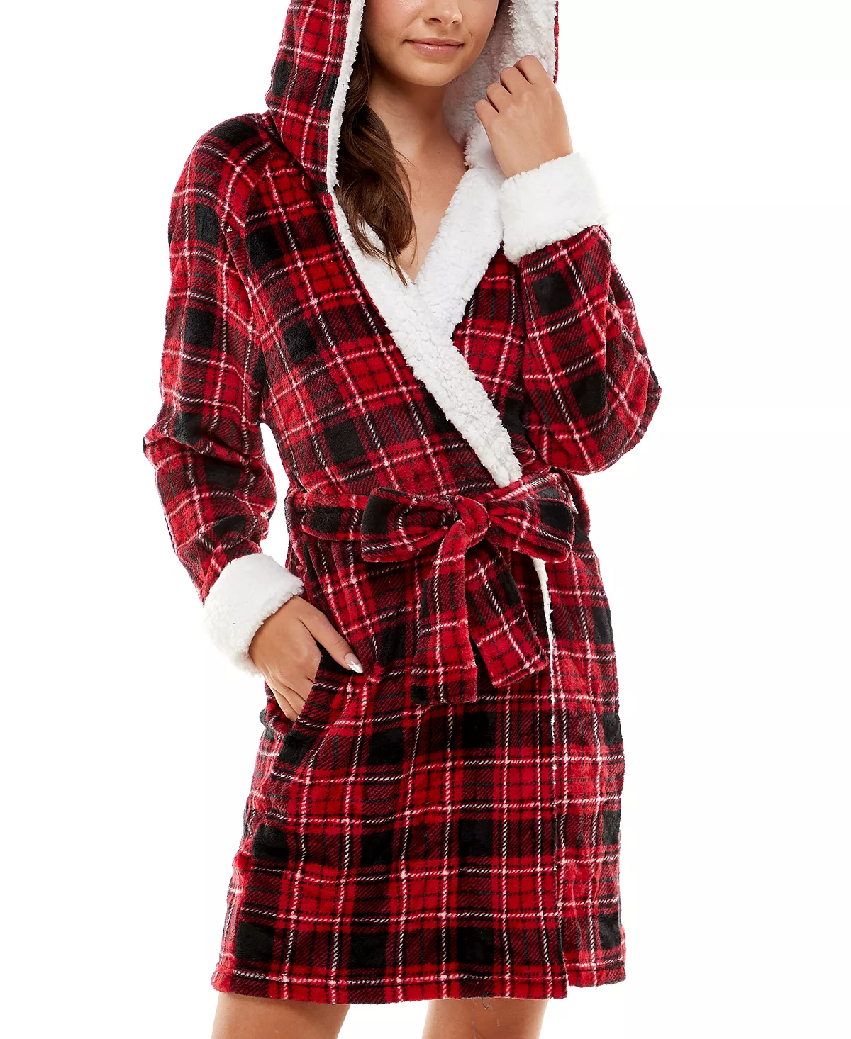Roudelain Women's Deluxe Touch Hooded Fleece-Lined Robe 9 Roudelain Women's Deluxe Touch Hooded Fleece-Lined Robe - Image 9