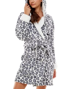 Roudelain Women's Deluxe Touch Hooded Fleece-Lined Robe 22 Roudelain Women's Deluxe Touch Hooded Fleece-Lined Robe -White Mark Shop 22561932 fpx