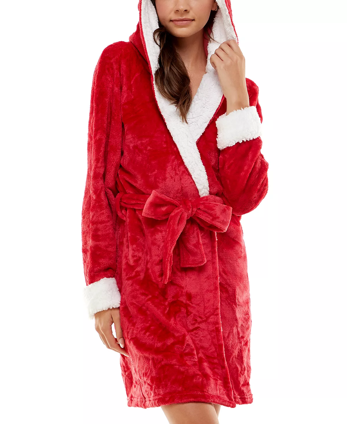 Roudelain Women's Deluxe Touch Hooded Fleece-Lined Robe 12 Roudelain Women's Deluxe Touch Hooded Fleece-Lined Robe - Image 12