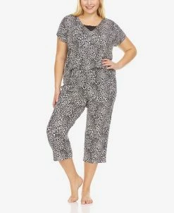 Flora By Flora Nikrooz Plus Size Tiffany Knit 2 Piece Pajama Set