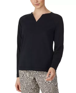 Sanctuary Women's Split-Neck Long-Sleeve Sleep Top -White Mark Shop 22676181 fpx