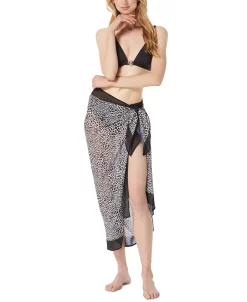 Michael Kors Women's Printed Chiffon Pareo -White Mark Shop 22702379 fpx