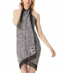 Michael Kors Women's Printed Chiffon Pareo -White Mark Shop 22702381 fpx