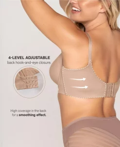 Leonisa Women's Back Smoothing Bra With Soft Full Coverage Cups -White Mark Shop 22729206 fpx