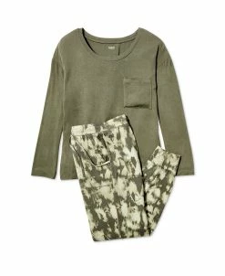 Alfani Women's Long-Sleeve Sleep Top & Sleep Jogger Pants, Created For Macy's