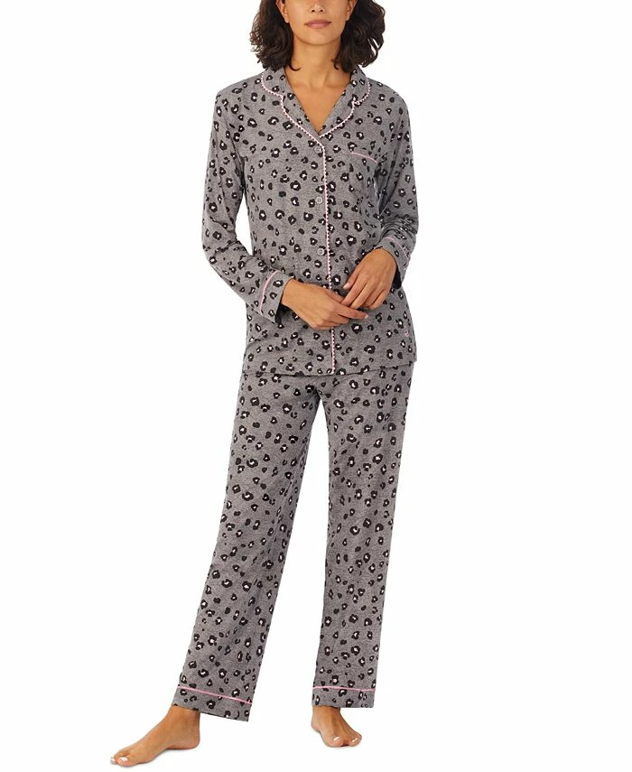 Cuddl Duds Women's Ultra-Soft Printed Notch-Collar Pajama Set 1 Cuddl Duds Women's Ultra-Soft Printed Notch-Collar Pajama Set