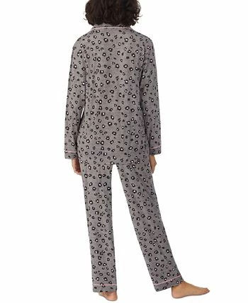 Cuddl Duds Women's Ultra-Soft Printed Notch-Collar Pajama Set 2 Cuddl Duds Women's Ultra-Soft Printed Notch-Collar Pajama Set - Image 2
