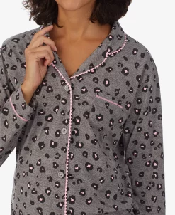 Cuddl Duds Women's Ultra-Soft Printed Notch-Collar Pajama Set 8 Cuddl Duds Women's Ultra-Soft Printed Notch-Collar Pajama Set -White Mark Shop 22760321 fpx