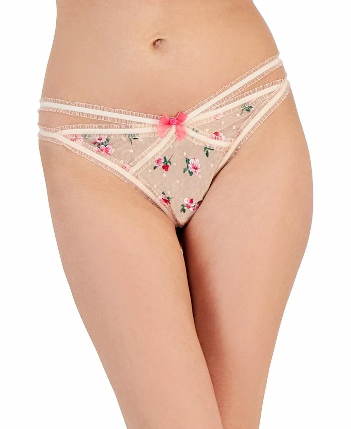 INC International Concepts Women's Embroidered Floral Thong Underwear, Created For Macy's 1 INC International Concepts Women's Embroidered Floral Thong Underwear, Created For Macy's