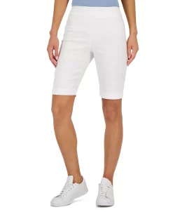 Charter Club Women's Pull-on Bermuda Shorts, Created For Macy's -White Mark Shop 22793238 fpx