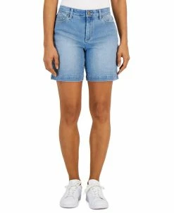 Charter Club Women's Mid-Rise Jean Shorts, Created For Macy's