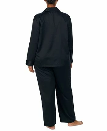 Lauren Ralph Lauren Plus Size Matte Satin Notched-Collar Pajamas Set 2 Lauren Ralph Lauren Plus Size Matte Satin Notched-Collar Pajamas Set - Image 2