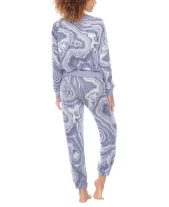 Honeydew Women's Printed Brushed Jersey Lounge Set -White Mark Shop 22910864 fpx