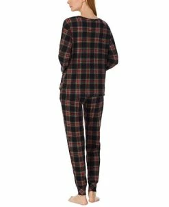 Lauren Ralph Lauren Women's Long-Sleeve Plaid Pajamas Set -White Mark Shop 22914055 fpx