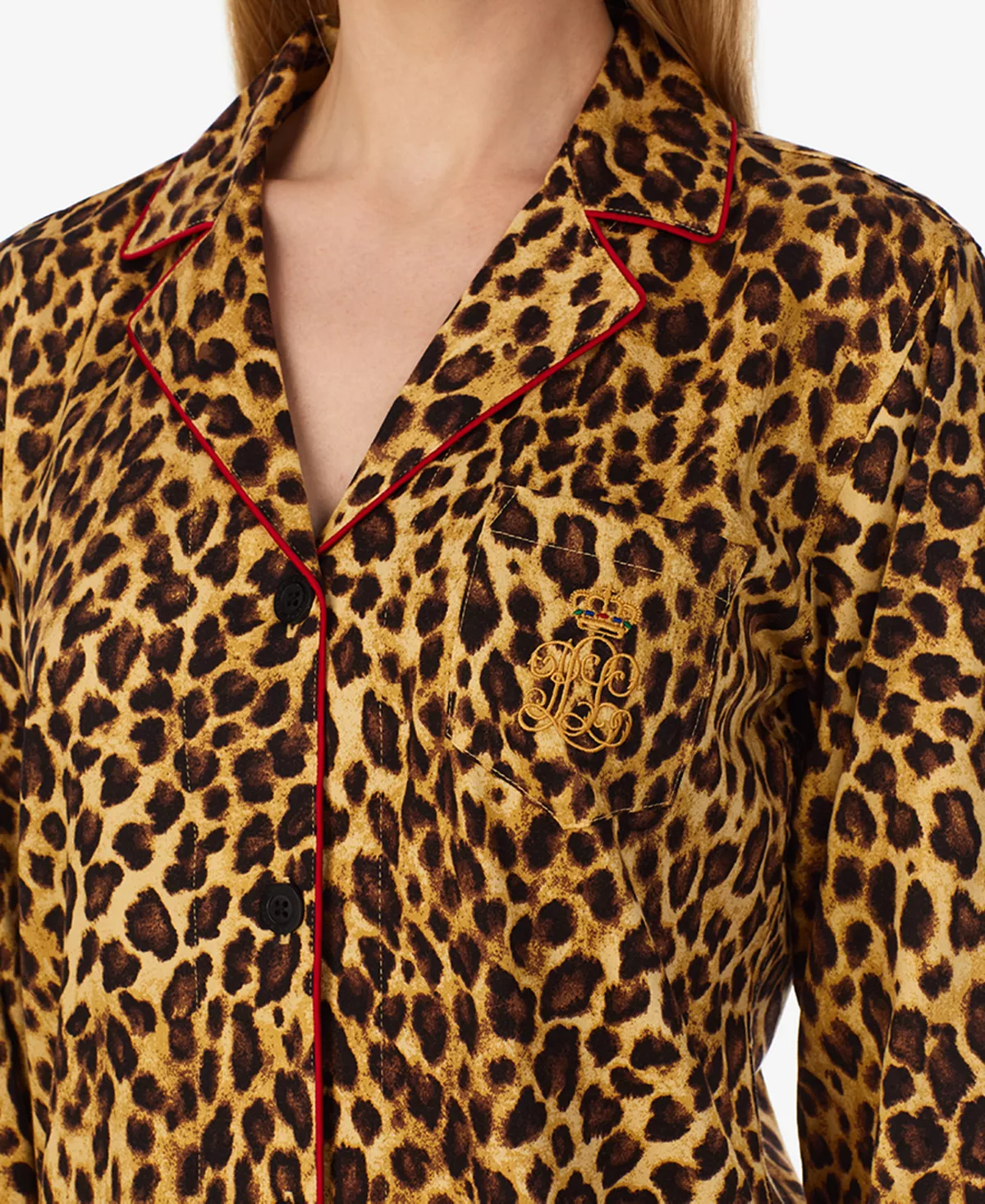 Lauren Ralph Lauren Women's Printed Sateen Pajamas Set 6 Lauren Ralph Lauren Women's Printed Sateen Pajamas Set - Image 6